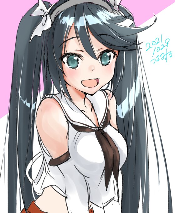 #艦これ版深夜の真剣お絵描き60分一本勝負
#艦これ版真剣お絵描き60分一本勝負_20211029
#五十鈴
「え?牧場??」 