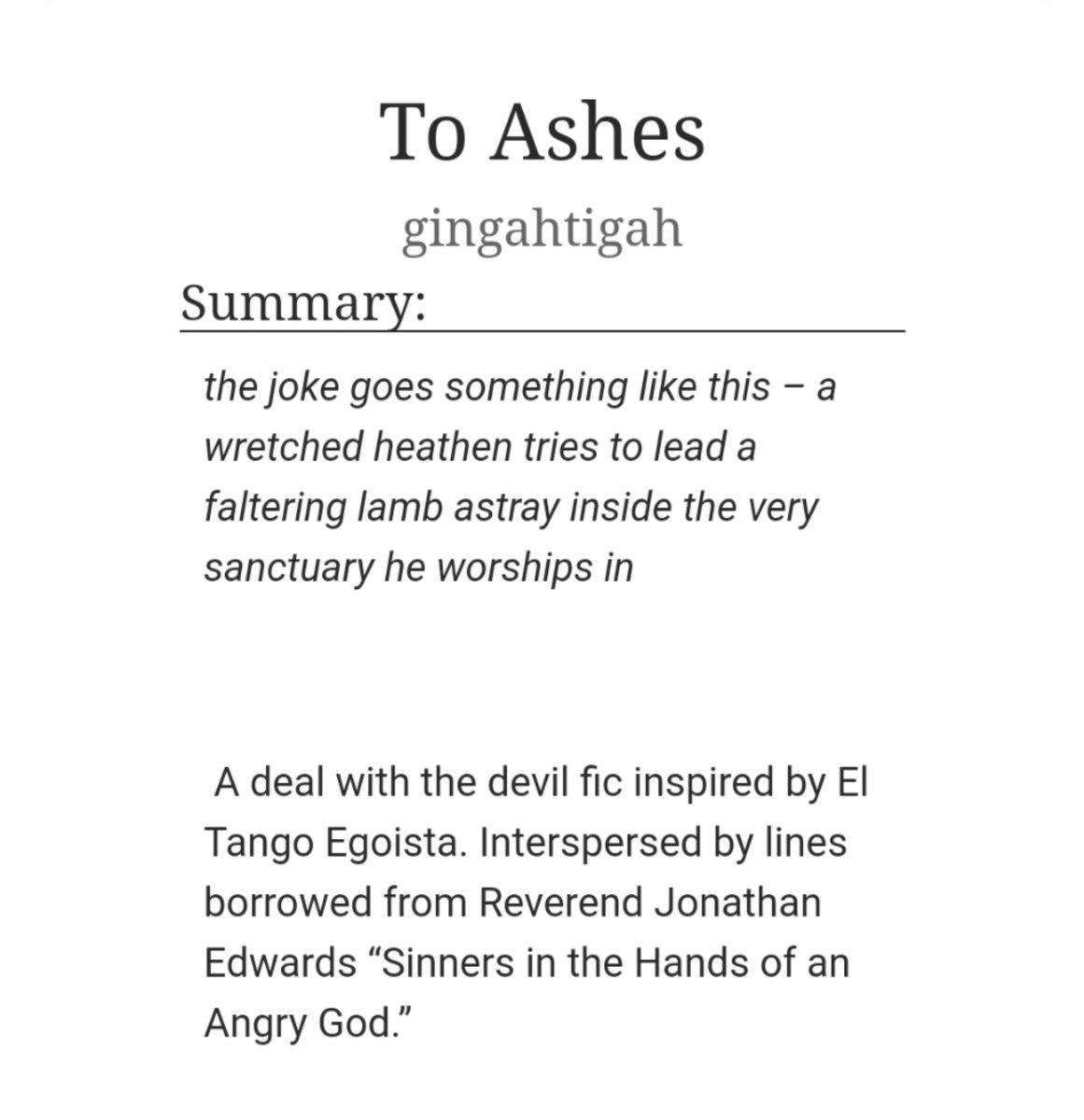 gingahtigah's tweet photo. To Ashes
DaiSuga | E | 14k
@hqhorrorweek day 5: someone’s watching
a demon au that kinda sorta accidentally became smut 😈

cw// NSFW, GDV
https://t.co/QVfzmJwYGy https://t.co/X9YTxuL1Jk