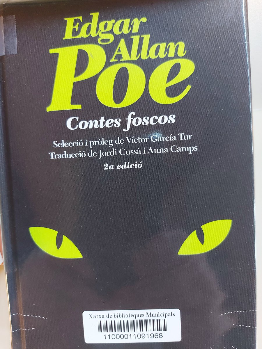 Bviladecavalls's tweet photo. Uns #contes molt i molt foscos!!!
Amb #Poe tot és negror !!!
Històries molt ben relatades : #pànic, #terror #maldat, #espectres, #esgarrifances, ...
😱😱😱
#lectura #llegim #llibres #escriptors #novel·lesdeterror #por
#bibliotequesxbm #biblioteca #cultura #Viladecavalls https://t.co/A0Ld2DVupz