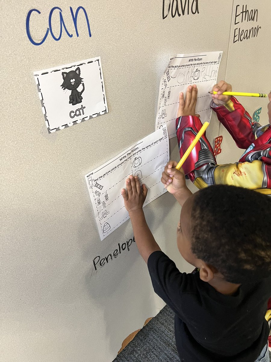 Halloween write the room was a success!! They are READY for Halloween this weekend. 🎃👻 #Halloween #Kindergarten #EveryStudentMatters <a href="/HumbleISD_OFE/">Oak Forest Elementary</a>