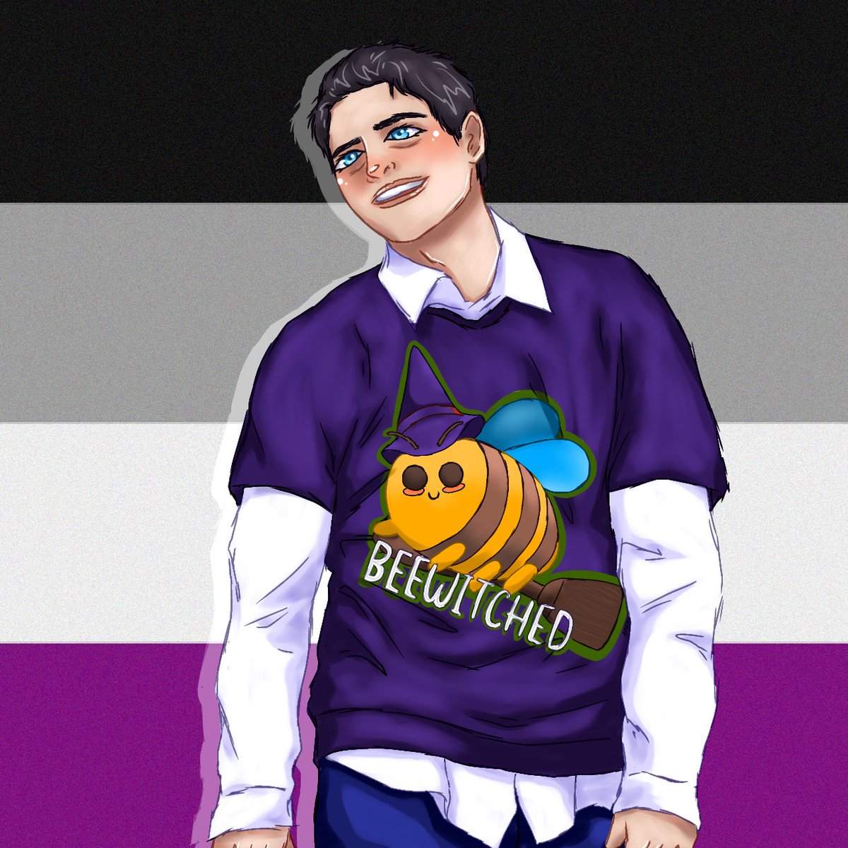 SomethingDrawto's tweet photo. In an alternate universe...On a Halloween outing, Castiel runs into his older brother Gabriel's friends, cordially introducing himself to the older Winchester.

-Hi Dean, beewitched -he pointed at the shirt- to meet you.

#halloween2021 #HALLOWEEN #beewitched #castielmatters #SPN https://t.co/gEsIfATrQ7