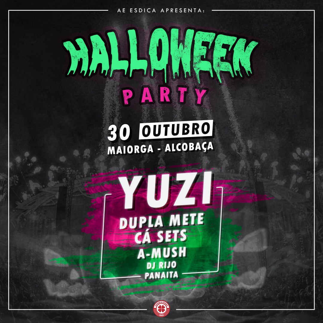 🕸️ CARTAZ COMPLETO 🕸️

Este será o cartaz com que podes contar para a melhor e mais assustadora noite de Halloween de todos os tempos! 👻 

Dia 30 todos os caminhos vão dar à Maiorga, esperamos por ti! 🎃👻