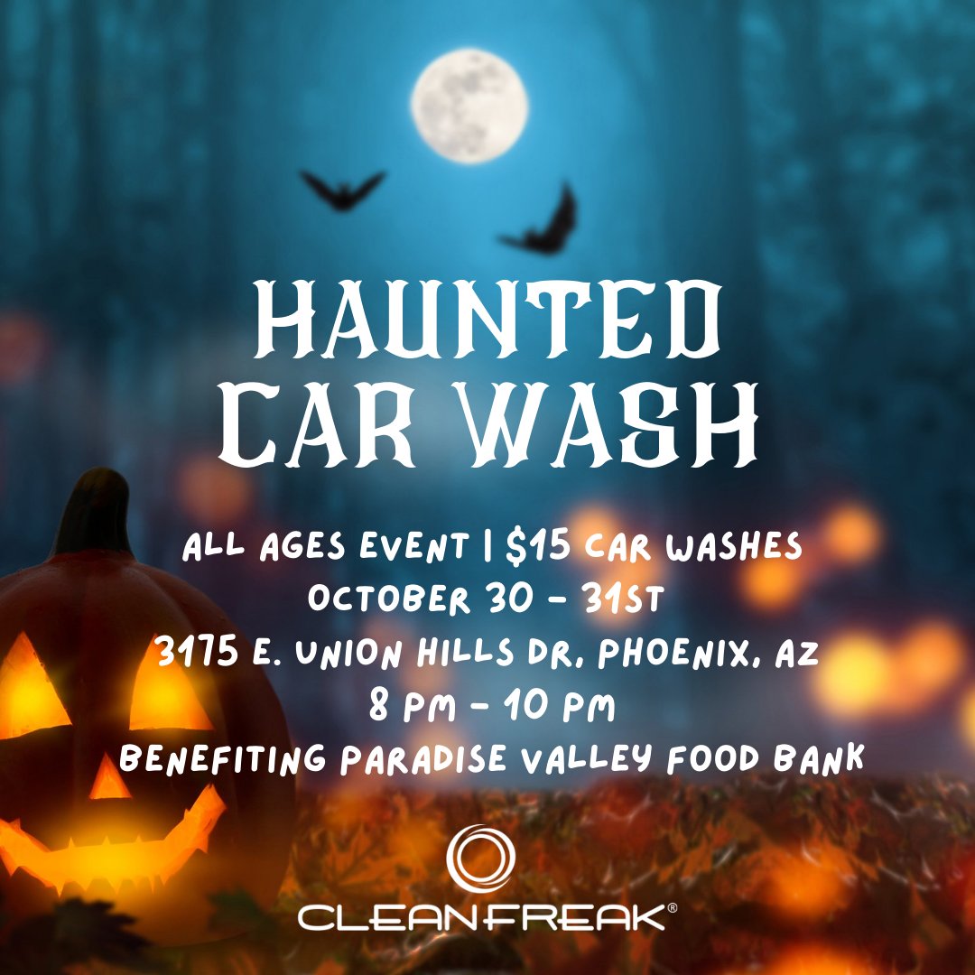 Don't miss out on our halloween event this weekend! #carwash #hauntedcarwash #halloween