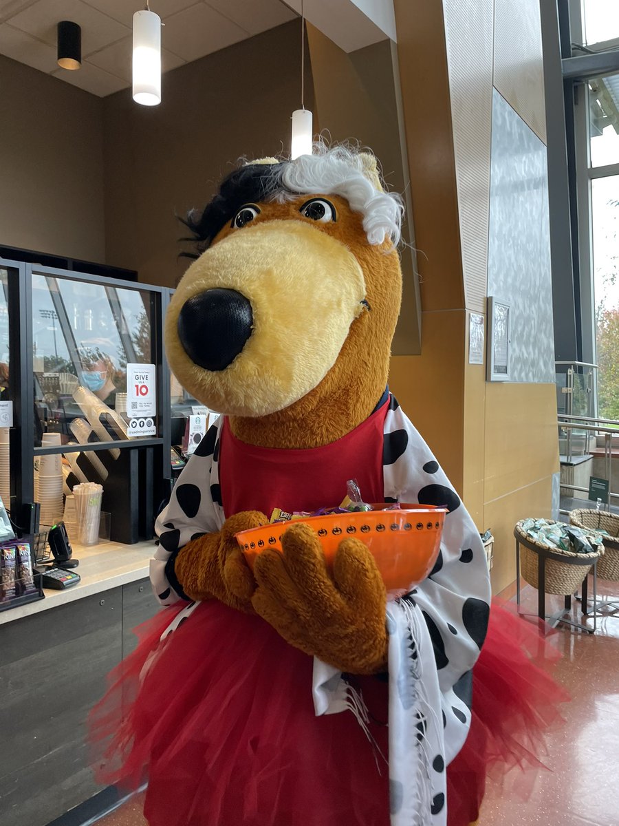 uakron's tweet photo. “ROO-ella” de Vil is passing out Halloween candy in the Student Union until 3:30 pm! 🍬 https://t.co/8fLDb6gbeU
