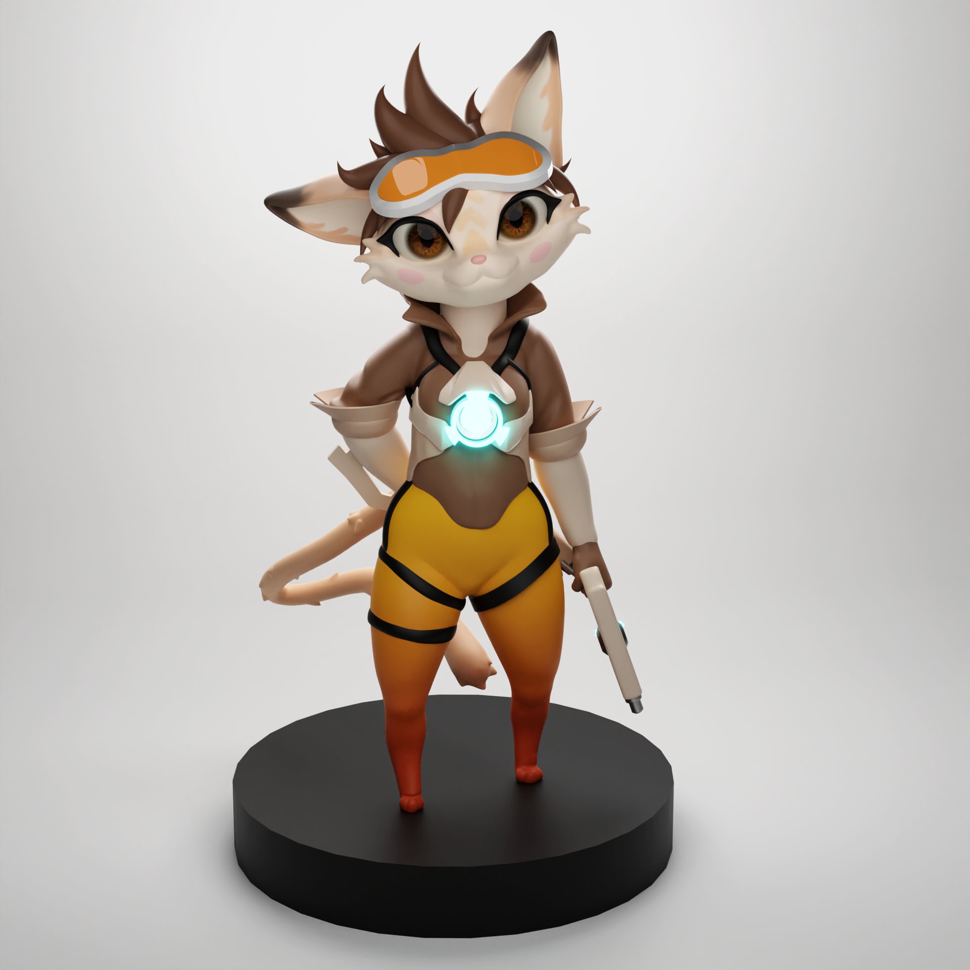 Perioperativ periode Kedelig Ydmyge R3DZ Open commissions on Twitter: "Commission finished! Hope you like this  Cat Tracer, made in Blender! Remember that I have open commissions !!! # tracer #furry #overwatch #blizzard #blendercommunity #blender #blender3d  #artstation #art #