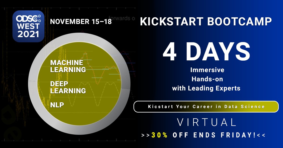 _odsc's tweet photo. Kickstart your #DataScience career with immediate access to on-demand, expert-led pre-conference training and 4 days of hands-on, immersive live training from wherever you are. Register now–30% off ends today: https://t.co/fgdArPZz4L #AI #ODSCWest #ODSCVirtual https://t.co/W4nntayxnV