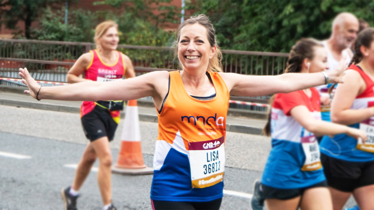 mndassoc's tweet photo. Fancy joining #TeamMND for the Great North Run? It's the biggest half marathon in the world.

Lisa took part this year in memory of her dad, Roy.

Secure your place in 2022 🧡 https://t.co/24YPyrTzak! https://t.co/xYgFUyLPeh