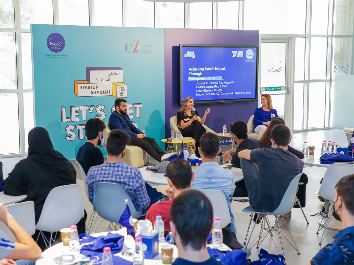 sheraasharjah's tweet photo. Startup Sharjah is back! Day 1 saw over 50 aspiring entrepreneurs building ideas in the social entrepreneurship space. Inspiring stories, hands-on mentoring, and ideas all around!
Stay tuned for the finale tomorrow!
@e7banat https://t.co/Far60BJyTz