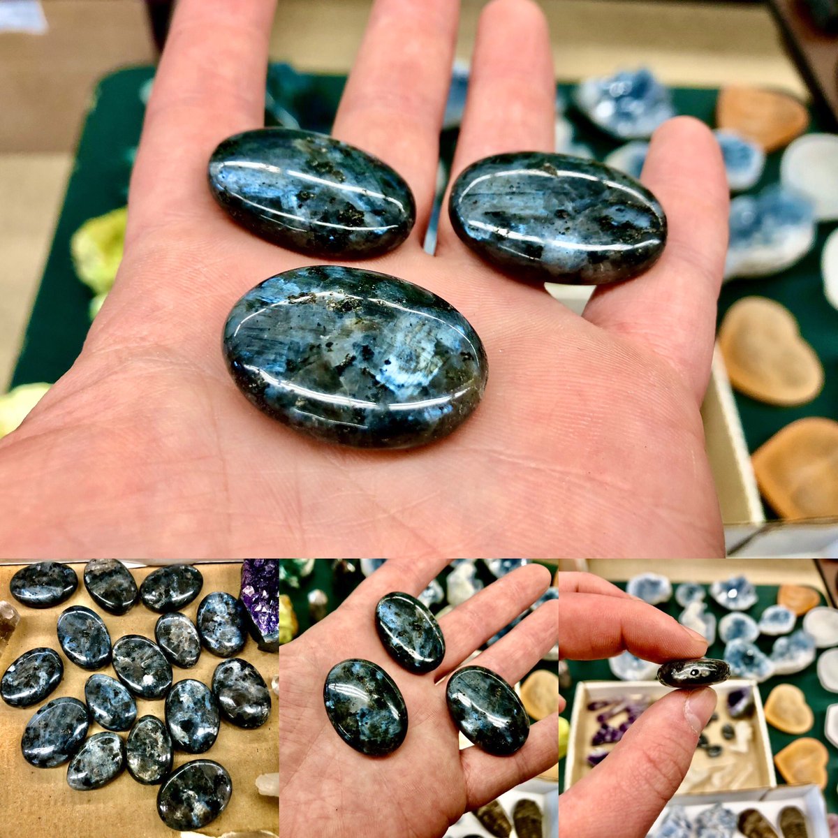 wisdom_ages's tweet photo. 1/2 #Larvikite! An amazing #stone that we have not been able to get our hands on in over 10 years, now available! From the town of #Larvik, #Norway this remarkable stone has beautiful flashes of #color and a wonderfully #healing #energy. https://t.co/wrB3AO93s4