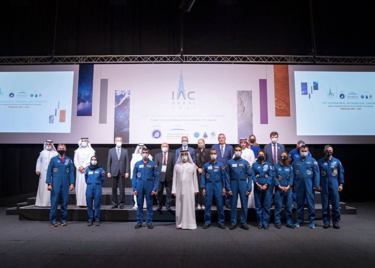 I was honored to meet His Highness Sheikh Mohammed Bin Rashid Al Maktoum - Ruler of Dubai at the International Space congress. I’m happy that I had the chance to be part of the IAC 2021 and proud that it has been hosted in the Arab region for the first time. #iac2021