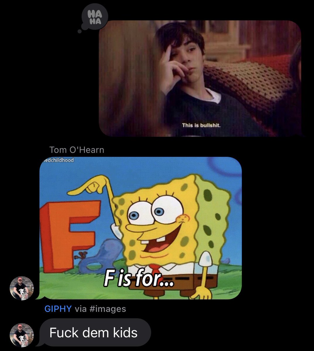 BrooksOHearn's tweet photo. My brother and I in the family group chat. Mom is rolling her eyes. @TOHearn13 https://t.co/yi0TkjVEIq