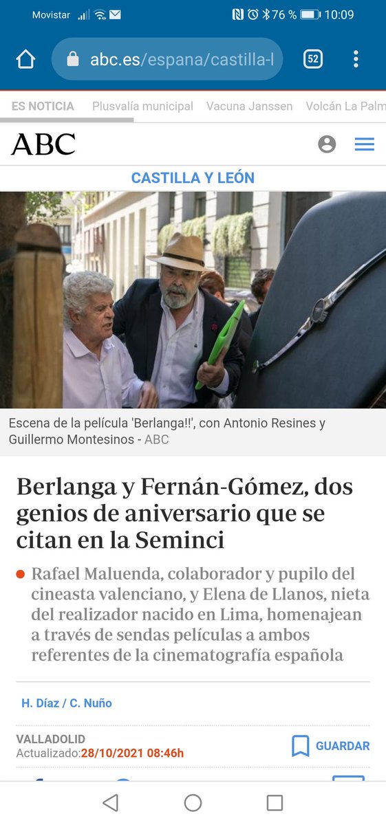 davidcelma's tweet photo. @abc_es que harías vosotros si veis que usan un texto vuestro y lo firman como propio? es que es lo que habéis hecho con mi foto de promoción de la película Berlanga!!! Que debería hacer yo ahora? Rectificar es de sabios. https://t.co/99LqYg1BB1