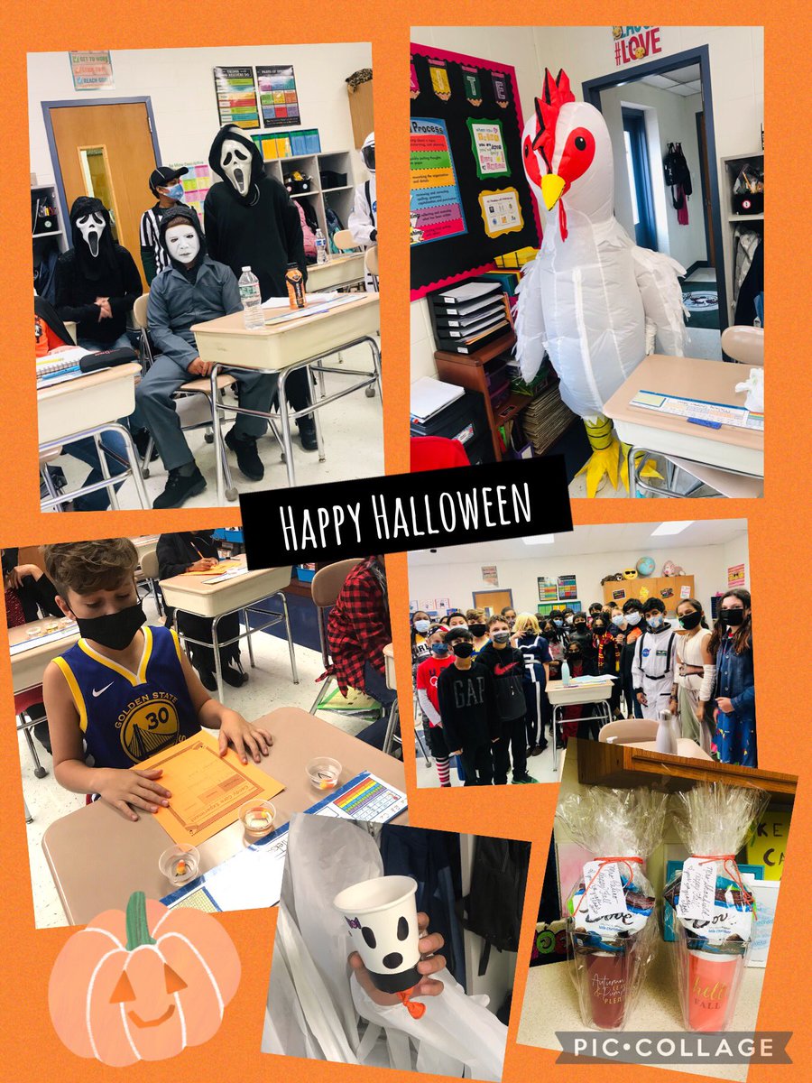 Applegarth celebrates Halloween! 🙉🙈🙊 Shoutout to our amazing class moms who sent in so many fun games/activities...even fall festive gifts for me &amp; my co-teach (from our class)! 🧡🍁🧋🍫 #shinyapples #emojis <a href="/AShanfield/">Adrienne Shanfield</a>