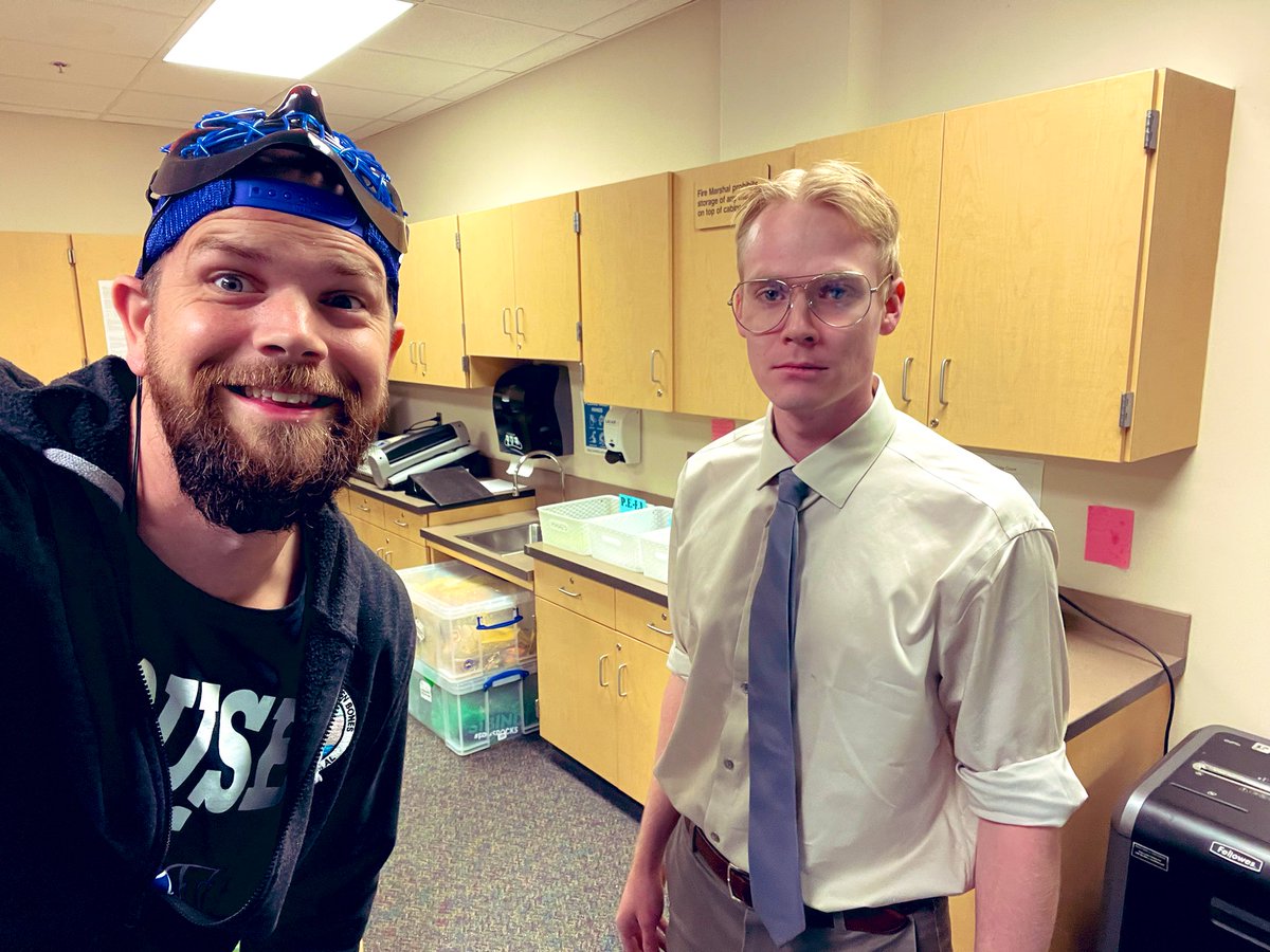 MrFraserPRMS's tweet photo. When it’s dress up day @RyonMiddle it’s the most hectic, wild, crazy &amp; WORTH IT day! Blackout hallways, 🦖 eating lunch &amp; Dwight Schrute near all the 📄 . Have to say, if I had this @RedSox player (in HTX) he’d be getting 💯 all the time! #BostonRaised #HoustonTeacher #prmsrocks https://t.co/lnizbhZp3x
