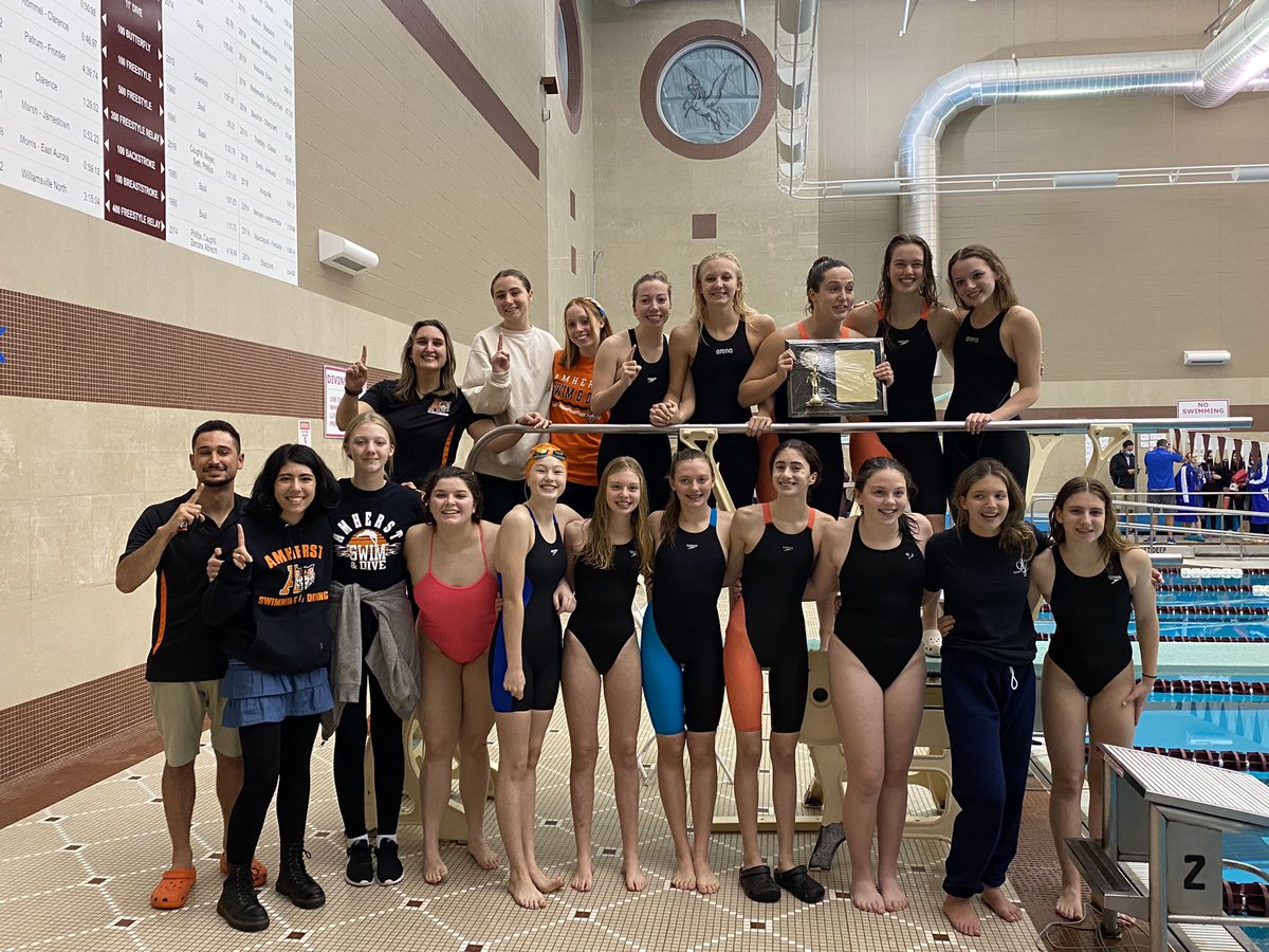 AmherstTigers1's tweet photo. SECTION VI CLASS B CHAMPIONS!!!

The Amherst Tigers @AmherstSwimming girls swim and dive team takes 1st place!

#FirstTimeInSchoolHistory

@AmherstCSD @AmherstCHS @PatrickJNagy @bufnewspreptalk @SectionVI https://t.co/IlWKxFpOlP