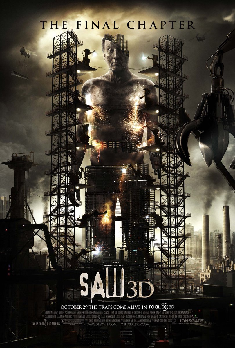 FilmNewsNos's tweet photo. 🎬MOVIE HISTORY: 11 years ago today, October 29, 2010 the movie ‘Saw 3D’ opened in theaters!
#TobinBell #CostasMandylor #BetsyRussell @Cary_Elwes #SeanPatrickFlanery #ChadDonella #GinaHolden #LaurenceAnthony #DeanArmstrong #NaomiSnieckus #RebeccaMarshall #JamesVanPatten #JonCor https://t.co/2e8racg3lP