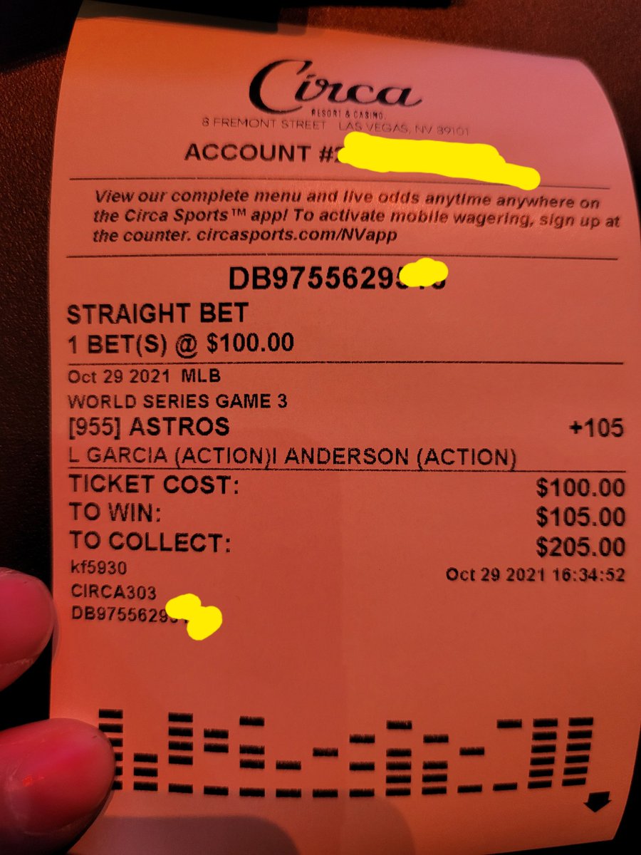 MissBusyLady's tweet photo. Good juju with that beat.

Double dippin cuz I was told I had to :)

#GamblingTwitter 
#hemademedoit
#ForTheH 
#mlb
#WorldSeries https://t.co/C2jzHZaJA8