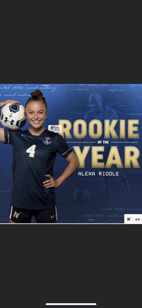 ChallengeSoccer's tweet photo. Challenge 02/03 @TheECNL alum &amp; Navy women’s soccer standout Alexa Riddle has been named the Patriot League Rookie of the Year! Way to go Alexa ⚽️

#cscalumni #challengefamily https://t.co/4x4zHgrHyh