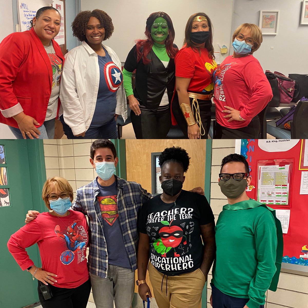 PSMS57JamesWel1's tweet photo. Crazy Hat and Superhero day at PSMS57!! Tiger Pride Spirit Day! @KristyDeLaCru15 #teamwork #funcelebrations https://t.co/VbCiaZXxLl