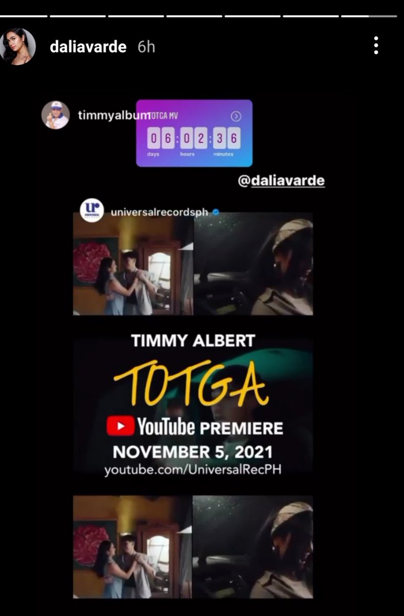 Congrats in advance <a href="/daliavarde/">Dalia ♡</a> excited na ako sa music video mo 😘😘