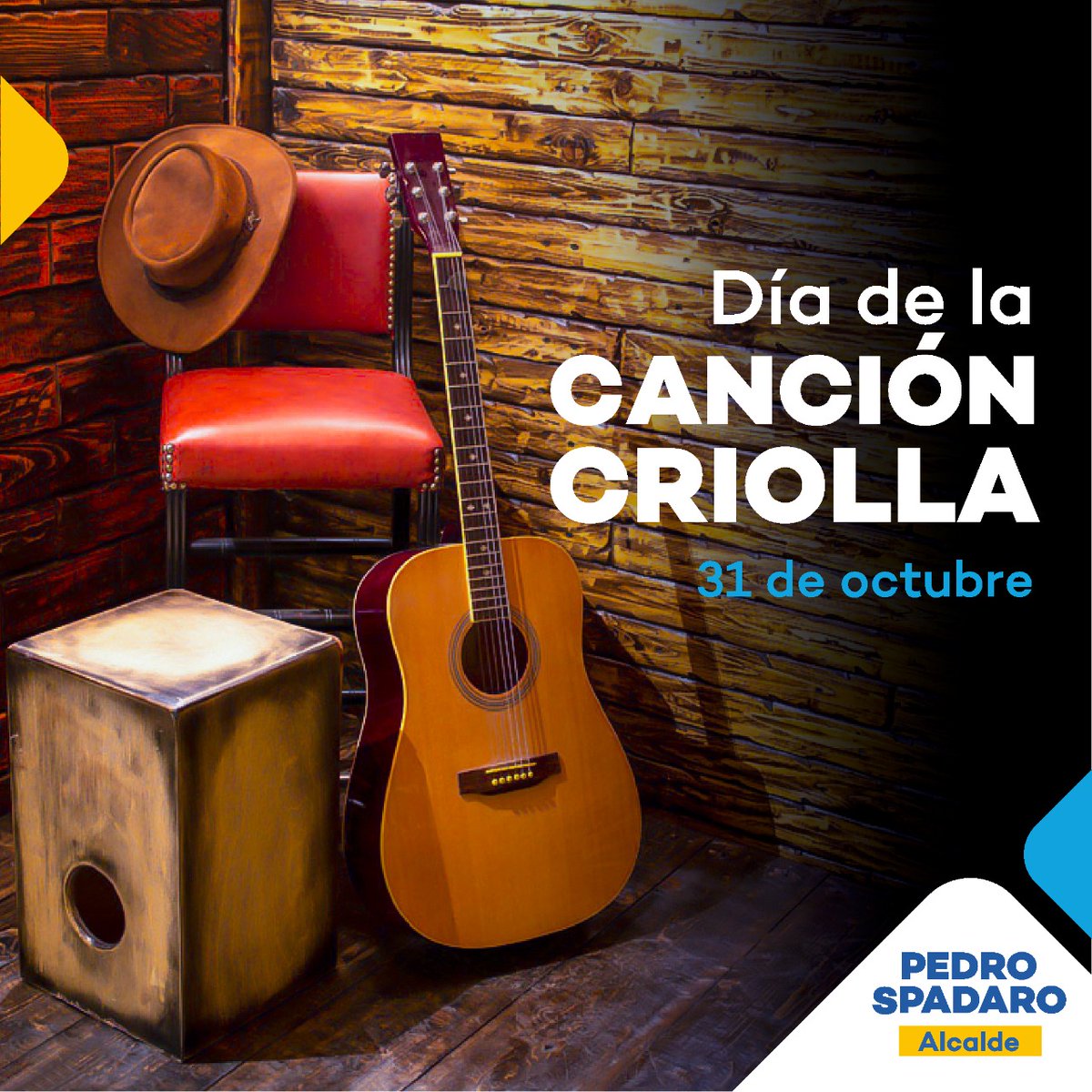 Hoy celebramos con orgullo el “Día de la Canción Criolla”, ¡una razón más para sentir pasión por nuestro Perú! Desde la municipalidad de Ventanilla saludamos a los artistas, músicos y compositores que mantienen viva esta hermosa música que identifica a todos los peruanos.
