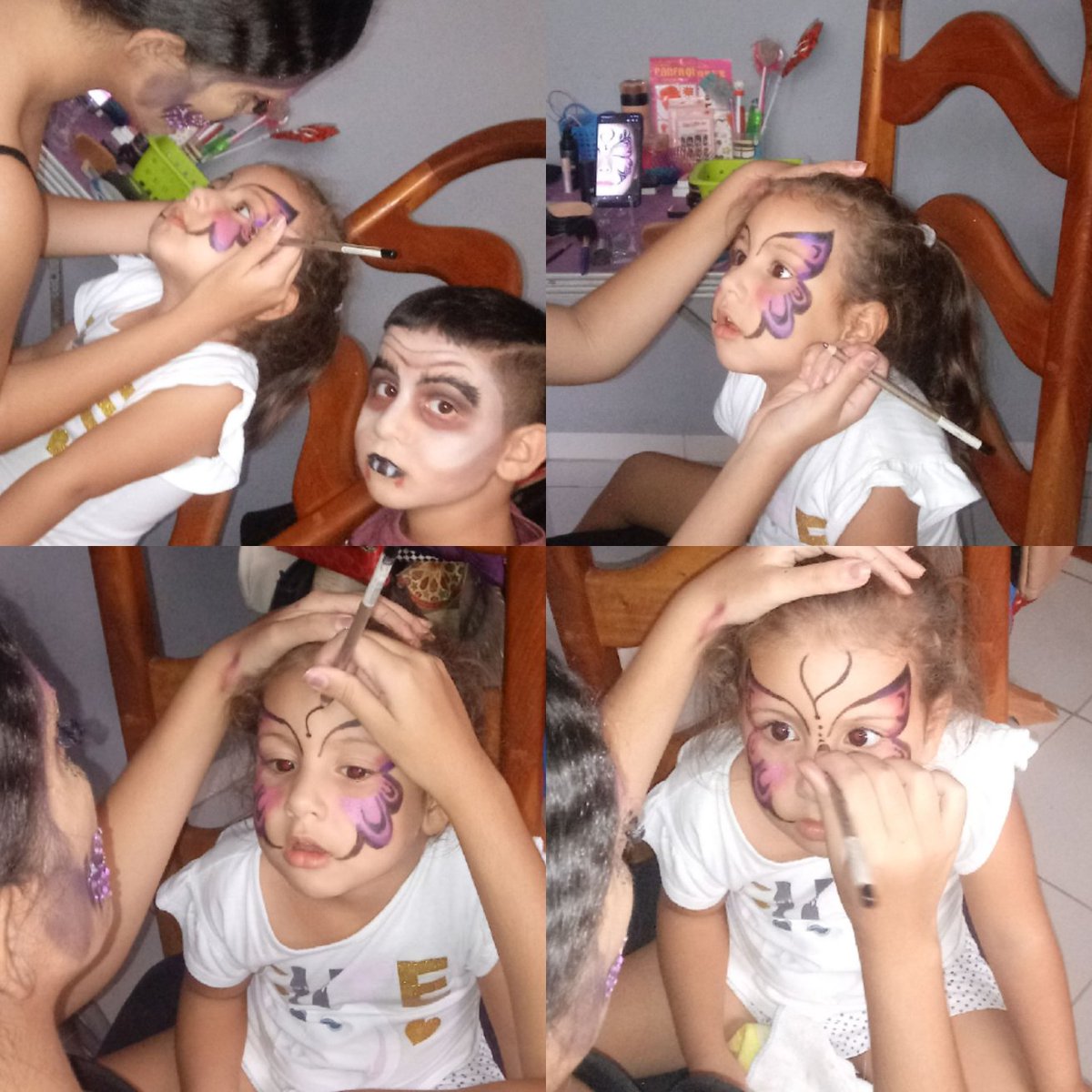 _laurenfuentes's tweet photo. Mi primera vez maquillando a niños para Halloween 🎃🎃🎃 https://t.co/18lHLnPzKx