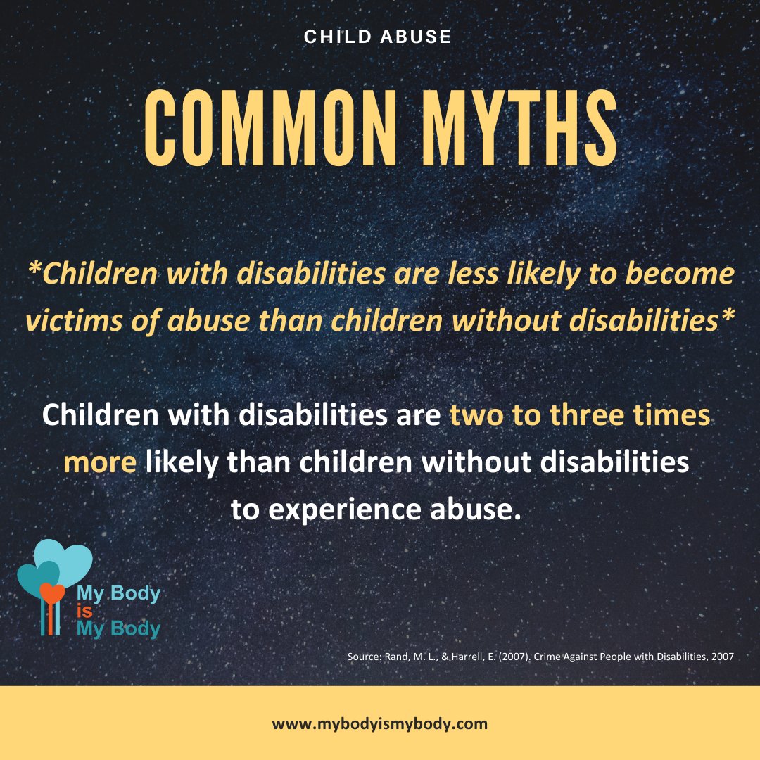 MBIMB1's tweet photo. There are many common myths about child abuse - this is just one of them,
but a very important one to make note of.
#mybodyismybody
#GGA
#worldwide
#safeguardingchildren
#childabuseprevention
#teachers
#education
#mybody
#safeguarding
#parents
#parenttips
#t https://t.co/KABZdhqX3w