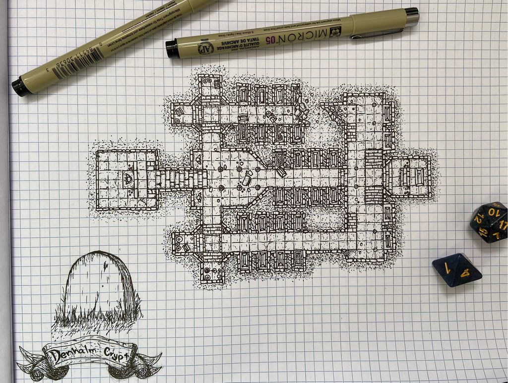 theherosvault's tweet photo. I decided that it has been a while since I did a hand drawing of a map. Here’s a crypt that I finished for Halloween.
.
.
#handdrawn #handdrawnmap #righteousroninmaps #cartography #dnd #5e #dungeonsanddragons #dungeonsanddragons5e #dndmap #dnd5e #InkDrawing #cryptmap #Halloween https://t.co/vONUfbcvTY
