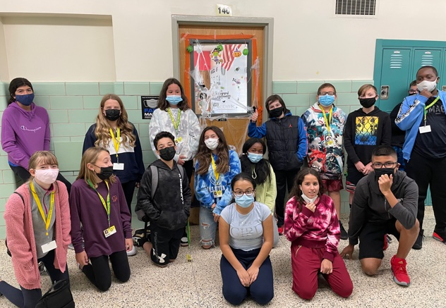 bmchsd's tweet photo. Ms. Gray’s &amp; Mrs. Bonvicin’s Skills classes at Grand Avenue participated in Halloween Decorating Door Wars. Each team brainstormed a theme using only 5 supplies and developed a sketch. The purpose was to excite the students with collaborative creativity &amp; spirited competition. https://t.co/3yieJZLw0j