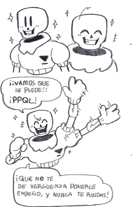 unos papyrus que dibujé en medio de clase lol 