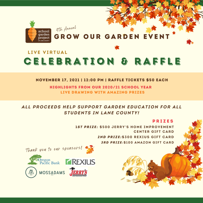 4th Annual Grow Our Garden Event - raffle tickets on sale now!  conta.cc/3pXPLjc