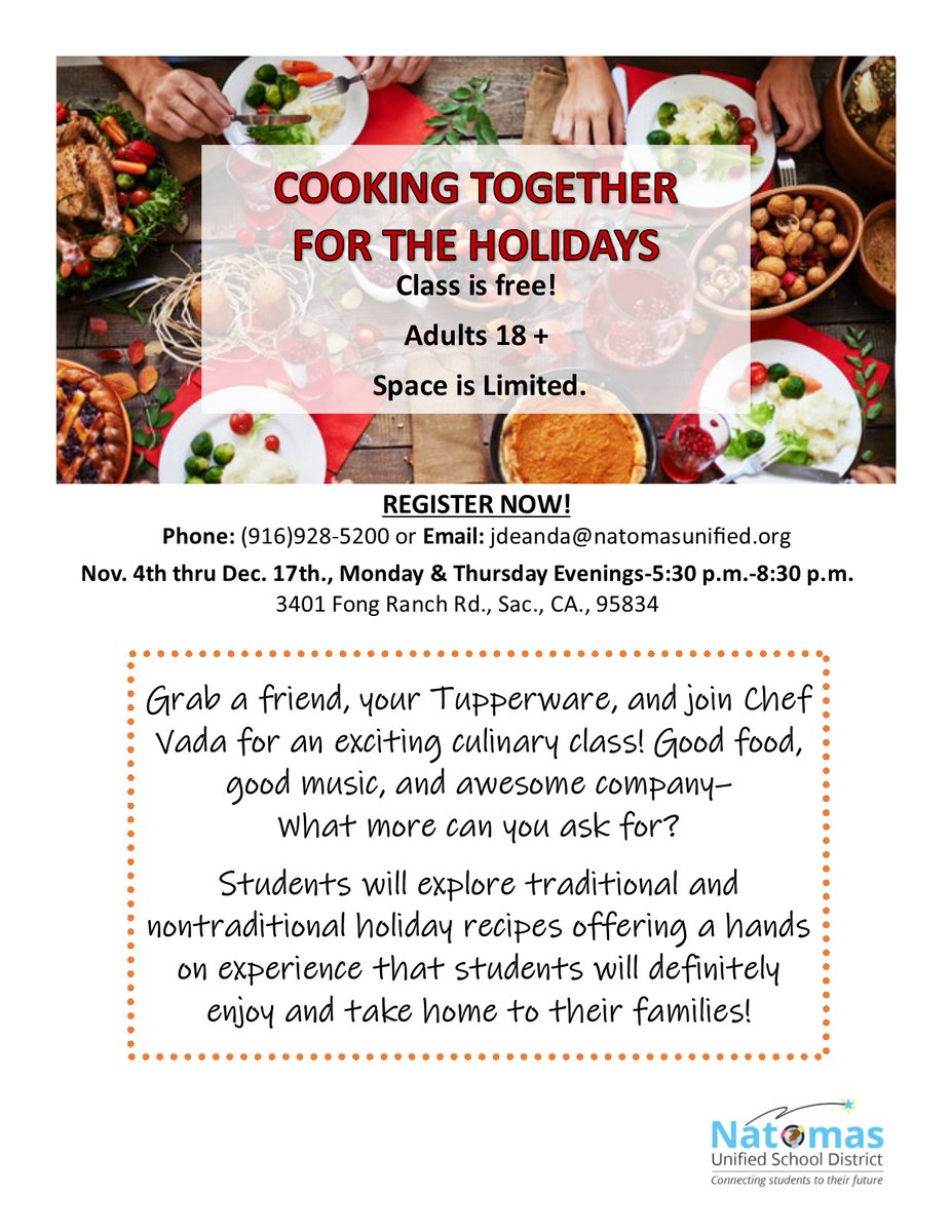 NUSDAdultEd's tweet photo. Don't miss out on our FREE 6-week culinary class, hosted at the Discovery Cafe! https://t.co/d7yeQZPdPM