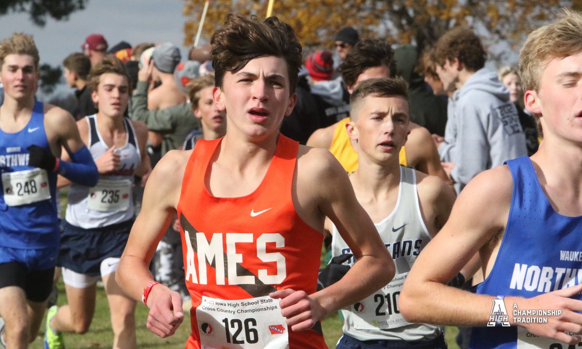 AmesAthletics's tweet photo. A couple 🗒️ and 📸 from today's 4A races 👇

• Claire Helmers is the first Ames freshman girl in the top 10 since Kersten Thorgaard's fifth-place finish in 2003
• Sophomore Charlie Bennett finishes 84th individually in the boys race
 
#AChampionshipTradition https://t.co/SgdczP0Xdh