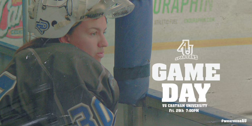 AU_Spartans's tweet photo. Hockey season has arrived. AU women’s hockey opens up the 2021-2022 season tonight at 7pm against Chatham University. Come see the Spartans take the ice at Fox Valley Ice Arena #weareoneAU https://t.co/6CbsESHgfD
