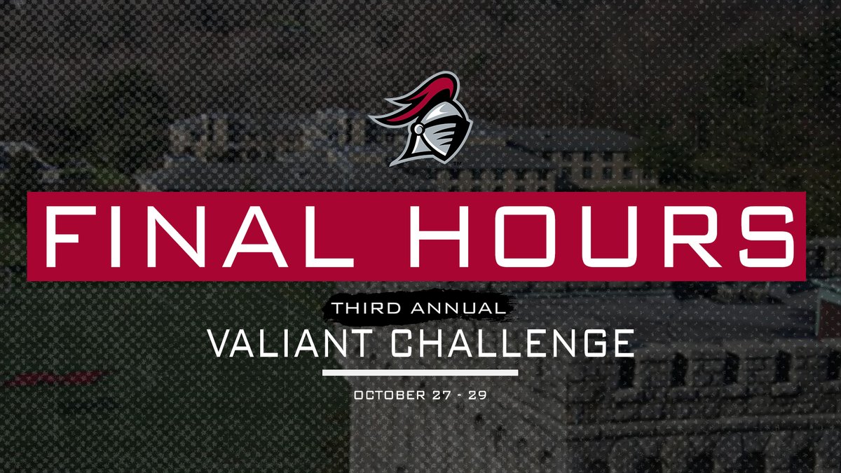 GoValiants's tweet photo. Weβre at the home stretch, Valiants family! Only a few hours remain in the final day of the 2021 #ValiantChallenge. Donations of any size go a long way in continuing to support your favorite Manhattanville teams. Visit https://t.co/3FrWBo0bGy before the deadline! #RollVals https://t.co/AwmXrFj1ZT