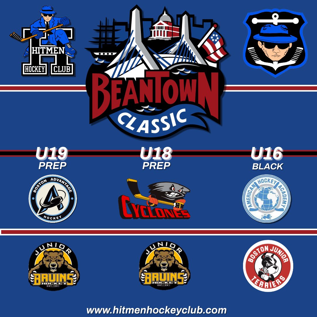 Bhealthynow's tweet photo. U19, U18 Prep, U16 Black participating in @BeantownClassic this weekend. Here are their opponents and Stats going into the weekend. @NZPrepHockey #RollHitmen https://t.co/JhInqAOBFH