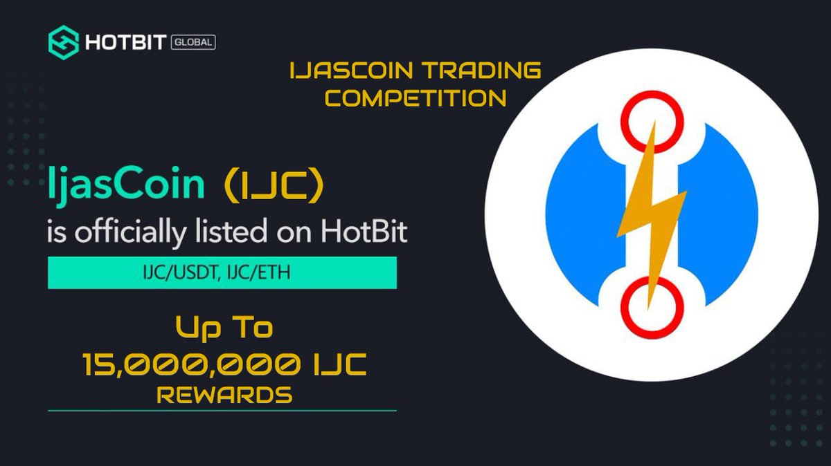 ijascoin's tweet photo. ⚡️IJASCOIN TRADING COMPETITION⚡️
👉LATOKEN: https://t.co/X7A9kejS1H
👉HOTBIT: https://t.co/VFUuQVR3Zq https://t.co/lPaHL2HMJ0