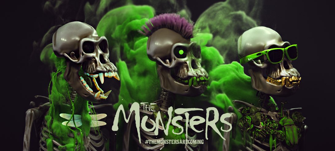 WickedBoneClub's tweet image. 6,666 Wicked Monsters will be unleashed in less than 48 hours! 💀 #TheMonstersAreComing