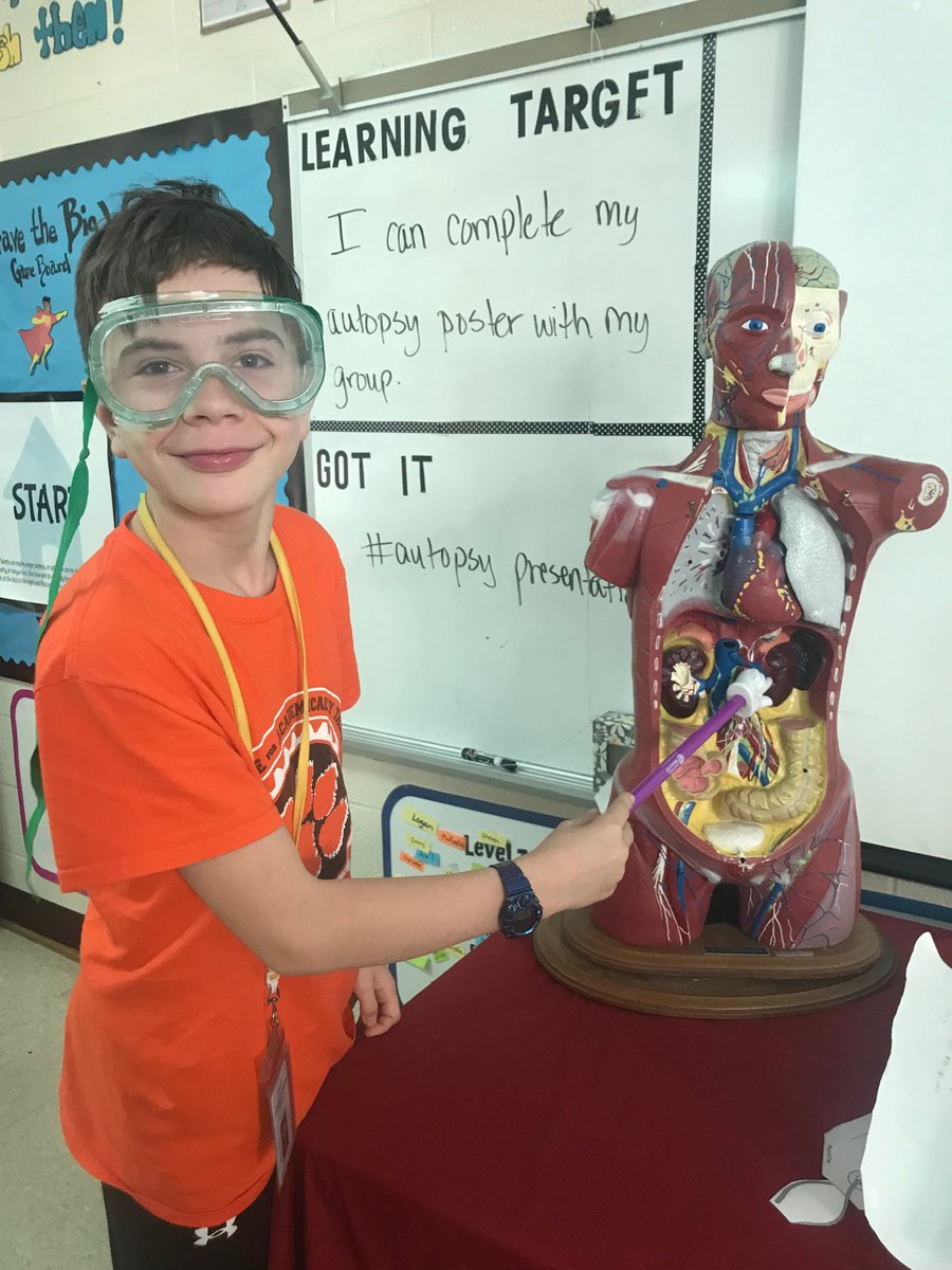 bharoff's tweet photo. Ss enjoying the process and the product of our Deep Study of Character Autopsies. @LexingtonMiddle #lmswild #essaytricks #autopsytreats https://t.co/E94d22qyzu