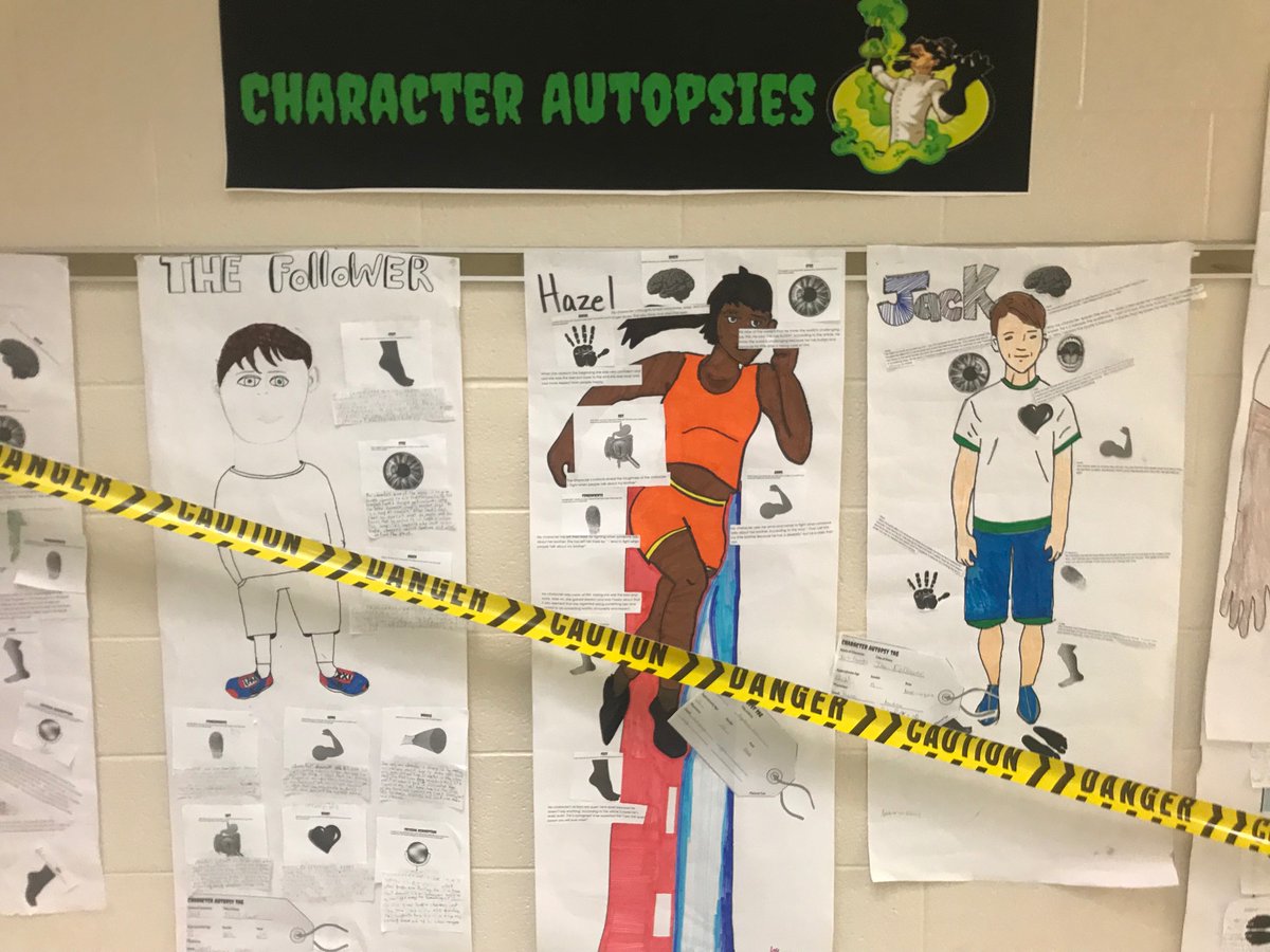 bharoff's tweet photo. Ss enjoying the process and the product of our Deep Study of Character Autopsies. @LexingtonMiddle #lmswild #essaytricks #autopsytreats https://t.co/E94d22qyzu