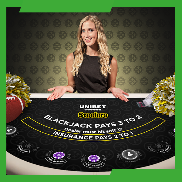 It’s official! Unibet’s newest live dealer game is here ♣️♦️         #SteelersNation can now rep the black and gold on the blackjack table.        Available exclusively for PA players. Proud partner of the @steelers