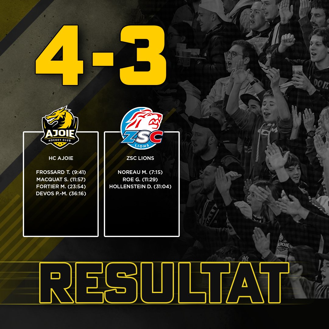 HC_Ajoie_off's tweet photo. Zürich ne gagne toujours pas à Porrentruy
#HCAjoie #HCA #HCAZSC #NationalLeague #pourtoinousdevonstantlutter https://t.co/zcA8FaPkp8
