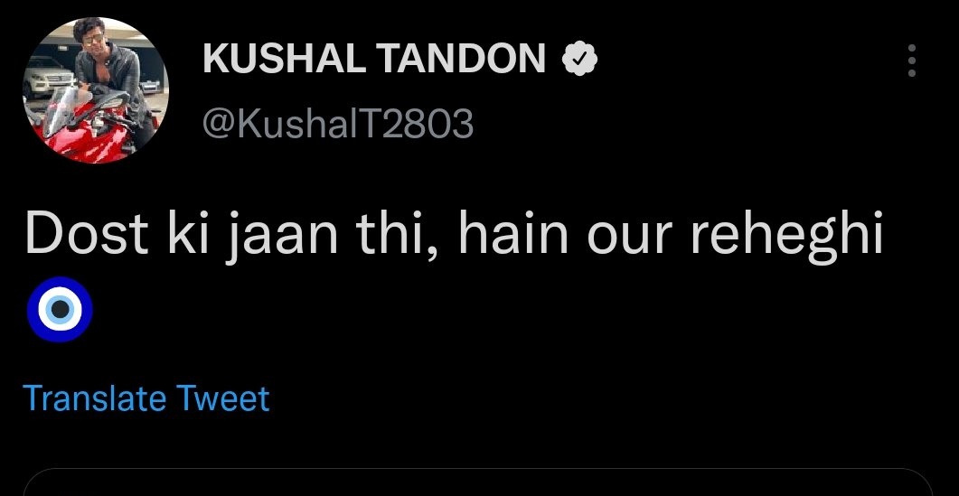 navion1990's tweet photo. Some friends change according to situations and some friends stay and face the backlash from negative people. And some friends turn out shield to your loved ones in your absence #SidharthShukla @KushalT2803 #TuYaheenHai https://t.co/kjamdtWE2S
