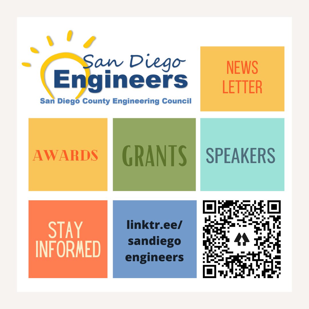 SDEngineers's tweet photo. Are you ready to have a blast at Engineers Week? Keep up to date with the San Diego Engineers Newsletter. Link tree in bio: https://t.co/YONcl0kooS

#newsletters #sandiegoengineersweek #stemengineers #stemeducation #amazingengineers https://t.co/VxXL4Wdeme