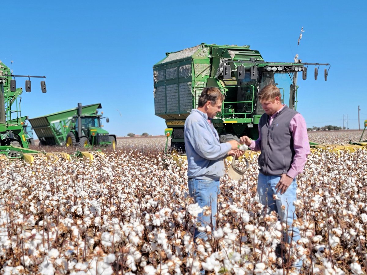 farmpress's tweet photo. Such a great afternoon with Austin and Tracy Heinrich near Slaton,  Texas. #dripcotton https://t.co/fS9Gaus4si