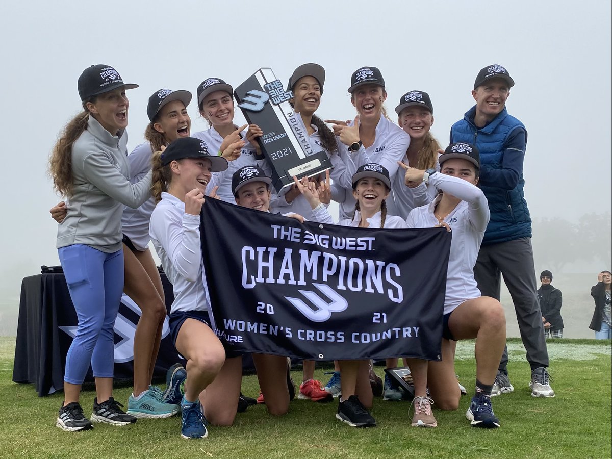 ucdavisaggies's tweet photo. Congratulations to Women's Cross Country! They took the W today at the Big West Championships!!🏃‍♀️💙💛 https://t.co/GY7Mzkpqek