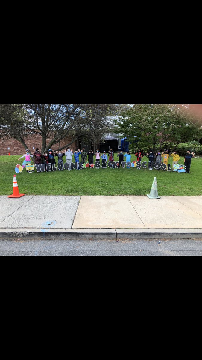 JFK is baaaaack! We survived two months of remote learning due to Ida. Lots of smiles under those masks! 🎃♥️😷