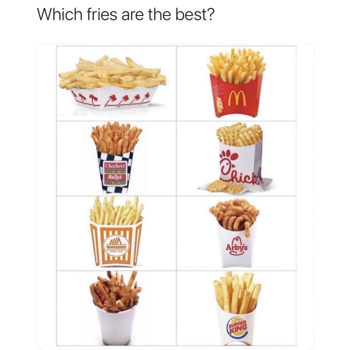 WORLDSTAR's tweet photo. Who Got The Best Fries? 👇🍟 https://t.co/eUGczCmqh8