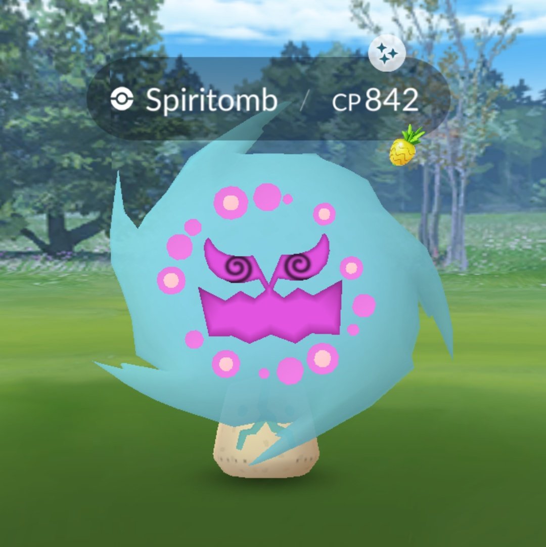 Pokemon Shiny Legend ✨ on X: Shiny #Spiritomb 🌟💜💙🌟 - after 1 year 🕜  and 275 checks ✓ ‼️😱 #Pokemon #PokemonGO #halloween #Shinycheck  #shinyhunting #ShinyPokemon  / X