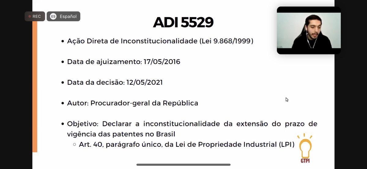 ifarma's tweet photo. Seguimos en el último día de #IPweek2021 con la conferencia “El fin de la extensión de la patente en Brasil: la inconstitucionalidad de una regla ADPIC”. https://t.co/eQv8j5DMR3